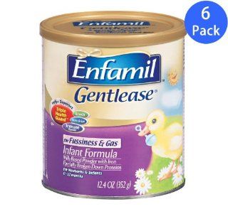 Enfamil Gentlease Milk based Infant Formula Powder with Iron 6 pack;12.4 Oz.each: Health & Personal Care