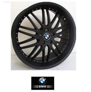 22"  inch  Wheels/Rims BMW 7 SERIES 745 750 760 (Staggered 22x9.5/10.5) 2002 to 2009 set (4 wheels) BLACK : Everything Else