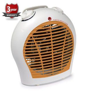 Smart 1500 Watt Quiet Fan Space Heater Table Top Forced Air Heat Portable & Adjustable Thermostat Home & Kitchen