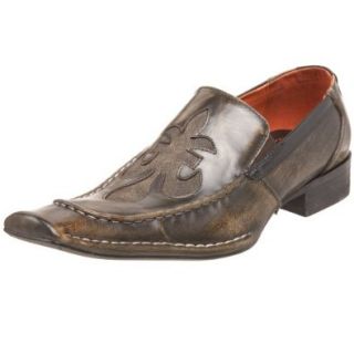 Robert Wayne Men's Motley Slip On, Brown, 8 M: Shoes