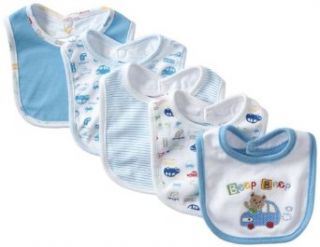 Carter's Watch the Wear Baby Boys Newborn 5 Pack Bibs, Blue, One Size: Clothing