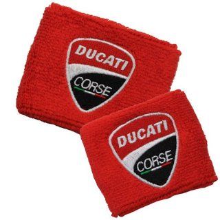 Ducati NEW Corse Red Brake and Clutch Reservoir Sock Cover Set Fits 748, 749, 848, 848 Evo, 916, 996, 998, 999, 1098, 1198, ST2, ST3, ST4, Streetfighter, Hypermotard, Multistrada, Monster 1100: Automotive