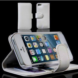 YIKING Multifunction Card Holder Leather Wallet Case Cover for Apple iPhone 5 (AT&T,VERIZON,SPRINT) Support Stand  White: Sports & Outdoors