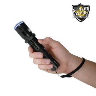 Police Force 5 Million Volt Rechargeable Tactical Flashlight Stun Gun w/ 160 Lumen Bright Light & Holster : Flashlight Taser : Sports & Outdoors