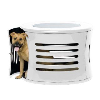 Medium White ZenHaus Hideaway Dog House Nightstand End Table : Pet Beds : Pet Supplies