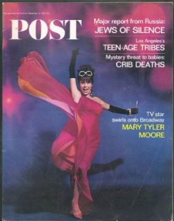 SATURDAY EVENING POST Mary Tyler Moore Floyd Little ++ 11/19 1966: Entertainment Collectibles