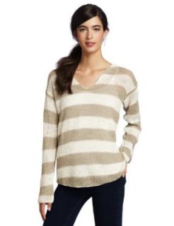 Lucky Brand Women's Striped Pullover Sweater, Khaki Multi, X Small at  Womens Clothing store:
