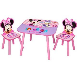 My GN. DISNEY MINNIE MOUSE KIDS WOODEN TABLE AND CHAIRS SET NEW: Baby