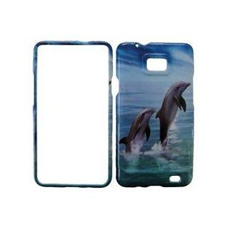 Samsung Galaxy S2 S 2 SII S II AT&T ATT i777 i 777 Dolphins on Blue Ocean Design Snap On Hard Protective Cover Case Cell Phone Cell Phones & Accessories