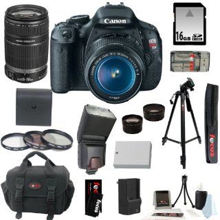 Canon EOS Rebel T3i SLR Digital Camera Kit with Canon 18 55mm IS Lens + TTL Flash for Canon Cameras + Wide Angle Macro Lens + 2x Telephoto Lens + 16GB SDHC + Replacement LP E8 Battery & Charger + Focus 57 inch Tripod w/ Case + Accessory Kit  Digital S