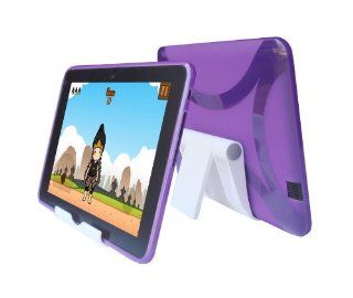iShoppingdeals   Purple TPU Rubber Cover Skin Case and Multi Angel View Stand Holder for  Kindle Fire HD 8.9 INCH Electronics