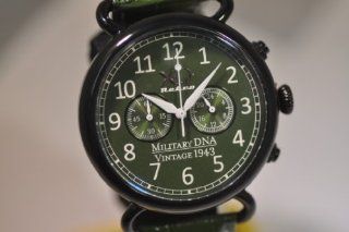 New XO Retro Men's B 17 Flying Fortress WWII 1943 Military DNA Chronograph Watch: XO RETRO: Watches