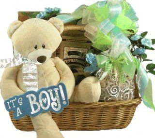 For The Proud Parents of a Precious Prince   New Baby Boy Gift Basket   Great Shower Gift Idea : Baby