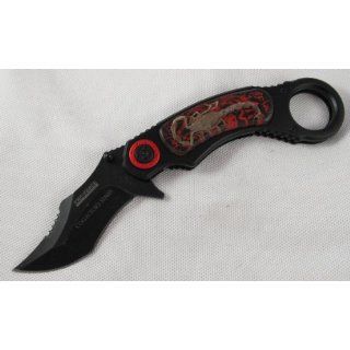 762 Red Acrylic Scorpion Folder Pocket Knife: Industrial & Scientific