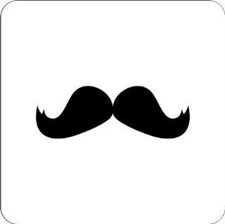 Rikki KnightTM Hercule Poirot Mustache Design Square Fridge Magnet: Refrigerator Magnets: Kitchen & Dining
