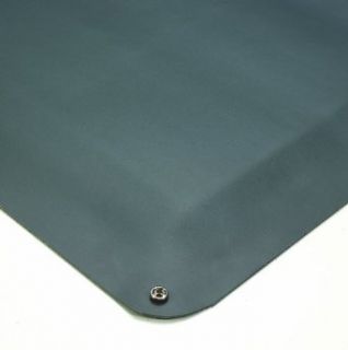 Wearwell Natural Rubber 791 Static Dissipative Anti Fatigue Mat with Snap, Safety Beveled Edges, for Dry Areas, 3' Width x 5' Length x 1/2" Thickness, Gray: Floor Matting: Industrial & Scientific