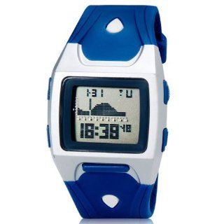 Unisex Shors Sh 777 30 M Square Dial Waterproof LED Digital Watch Blue M. 