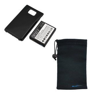 BIRUGEAR Extended Battery with Door 3500mAh for Samsung GALAXY S2 / SII I9100 ; Galaxy S II SGH i777 (Package include a Universal Microfiber Pouch Case): Cell Phones & Accessories