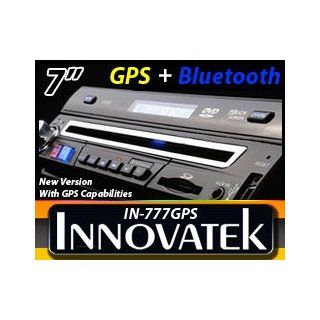 Innovatek IN 777GPS In Dash 7" Motorized Flip out Touch Screen Single Din CAR Radio DVD MP3 CD Player with Bluetooth, frontal USB, SD and AUX inputs, GPS Compatibility : Vehicle Dvd Players : Car Electronics