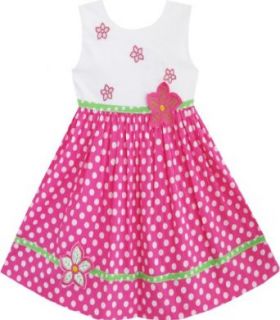 Girls Dress Pink Dot Flower Embroidered Sundress Size 2 6 Playwear Dresses Clothing
