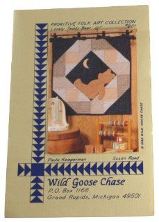 Wild Goose Chase Primitive Folk Art Collection #801 Lonely Teddy Bear 18" Quilt Block Pattern: Pet Supplies
