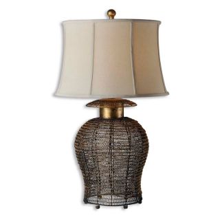 Uttermost Rickma Table Lamp   32.75H in. Antiqued Gold Leaf   Table Lamps