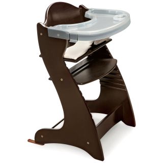 Badger Basket Embassy Adjustable Wood High Chair with Tray   Espresso   High Chairs
