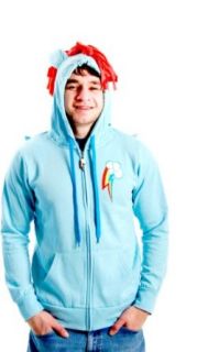 My Little Pony Men's Rainbow Dash Cutie Sky Costume Hoodie Sweatshirt: Clothing