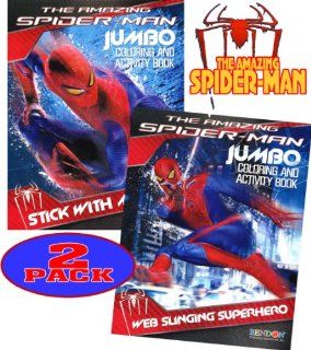 The Amazing Spider man Movie Coloring and Activity Book Set (2 Books ~ 96 pgs each): Toys & Games