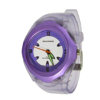 Light Purple Soft Plastic Band Wrist Watch for Children: Watches