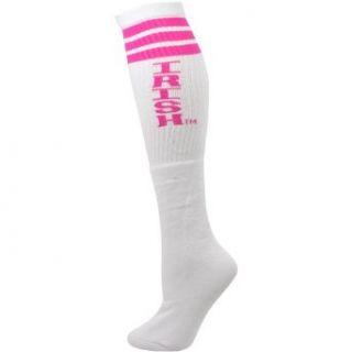 NCAA adidas Notre Dame Fighting Irish Ladies White Breast Cancer Awareness Knee Socks: Clothing