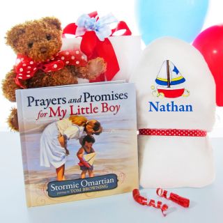 Cashmere Bunny Personalized Prayers for My Little Boy Gift Set   Baby Boy Gifts