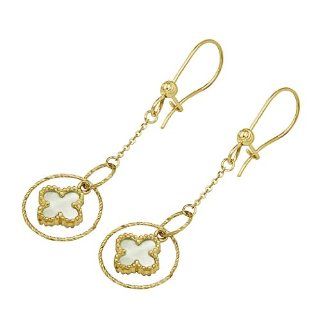14K Yellow Gold Polished 50mm(H) x 15mm(W) Fancy Dangle Hanging Earrings for Women: Reeve and Knight: Jewelry