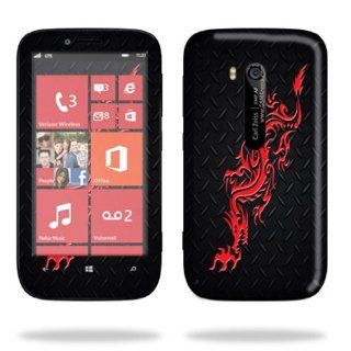 MightySkins Protective Skin Decal Cover for Nokia Lumia 822 Cell Phone T Mobile Sticker Skins Red Dragon: Cell Phones & Accessories