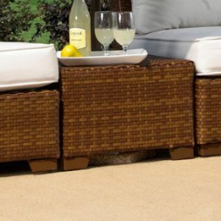Panama Jack St. Barths Coffee Table with Umbrella Hole   Brown Pine with Viro Fiber   Patio Tables