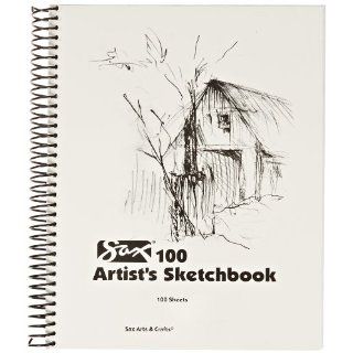 Sax Artists Spiral Bound Sulphite Sketchbook   11 x 14 inches   100 Sheets per Pad   White