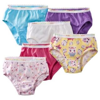 Hanes Toddler Girls 6 Pack Brief   Assorted Colors 2T/3T