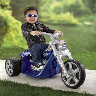 Fisher Price Power Wheels Power Wheels Harley Davidson Battery Powered Riding Toy   Blue   Battery Powered Riding Toys