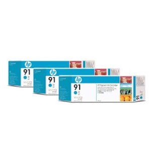 HEWLETT PACKARD HP 91 Cyan 3 Ink Multi Pack Deliver Outstanding Image Quality Water Resistance Electronics