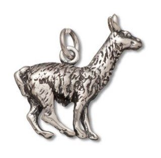 SCJ Sterling Silver Charm Pendant Llama 3d Tarnish Resistant Finish: Alpaca Charm: Jewelry