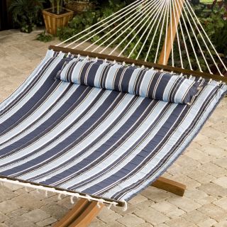 Island Bay 13 ft. Nautical Quilted Hammock with Arc Stand   Hammocks