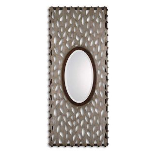 Nanala Silver Leaf & Mahogany Decorative Wall Mirror   20.5W x 47.5H in.   Wall Mirrors
