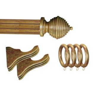 Menagerie Ready 2 in. Gilded Gold Circular Sphere Drapery Hardware   13 pc. Set   Curtain Rods and Hardware