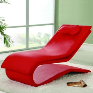 Garvey Microfiber Red Chaise Lounge   Indoor Chaise Lounges