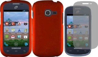 For Samsung Galaxy Centura S738C Hard Cover Case Orange + LCD Screen Protector: Cell Phones & Accessories