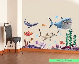 Finding Nemo Wall Stickers Sharks and Fish's Sea flowers Removable Children/kids Home   Decors Mural Art Nursery Decal NEW (Decowall stickers)  