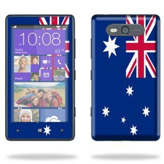 MightySkins Protective Skin Decal Cover for Nokia Lumia 820 Cell Phone AT&T Sticker Skins Australian flag: Electronics