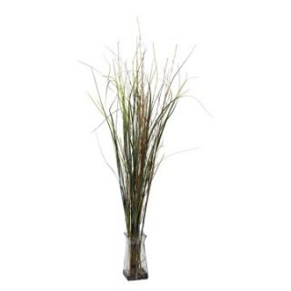 Grass & Bamboo with Glass Vase Silk Plant   Silk Plants