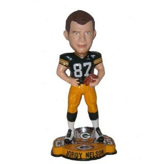 NFL Green Bay Packers Super Bowl XLV Champions Jordy Nelson Ring Base Bobblehead : Sports Fan Bobble Head Toy Figures : Sports & Outdoors