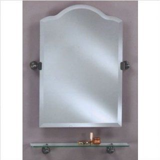 Bundle 94 Radiance Scallop Top Frameless 1" Bevel Wall Mirror (Set of 2) Size: 24" x 35", Hardware Finish: Polished Brass   Wall Mounted Mirrors